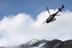 Heli skiing in Caucasus Mountains