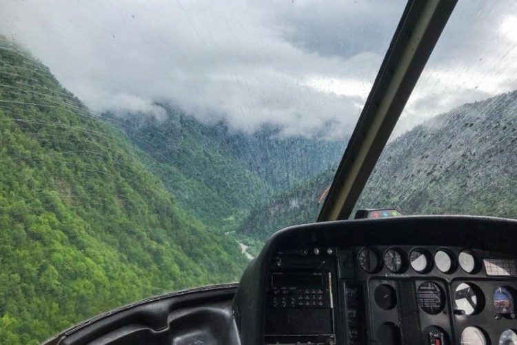 Helicopter round flight around Stepantsminda and Caucasus Mountains